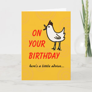 Spring Chicken Birthday Card