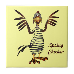 Spring Chicken Ceramic Tile