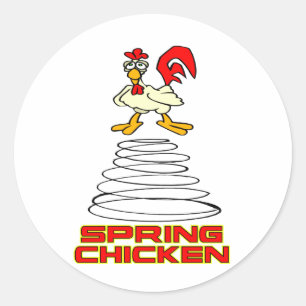 Spring Chicken Classic Round Sticker