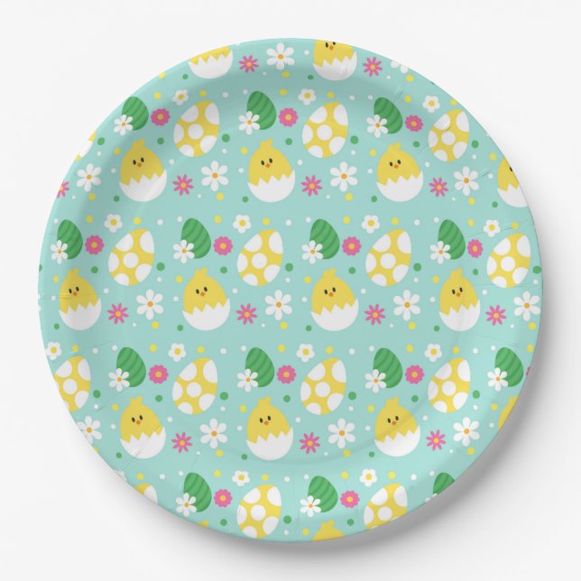 Spring Chicks Paper Plate (Front)