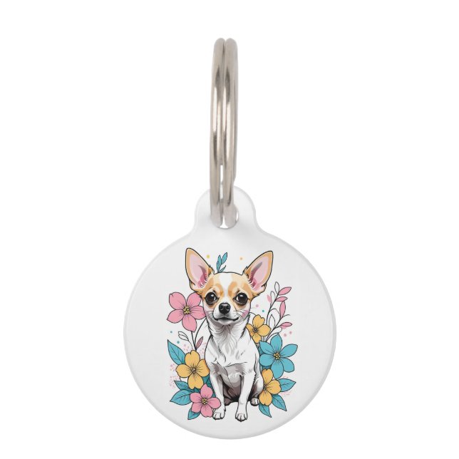Spring Chihuahua Pet Tag (Front)