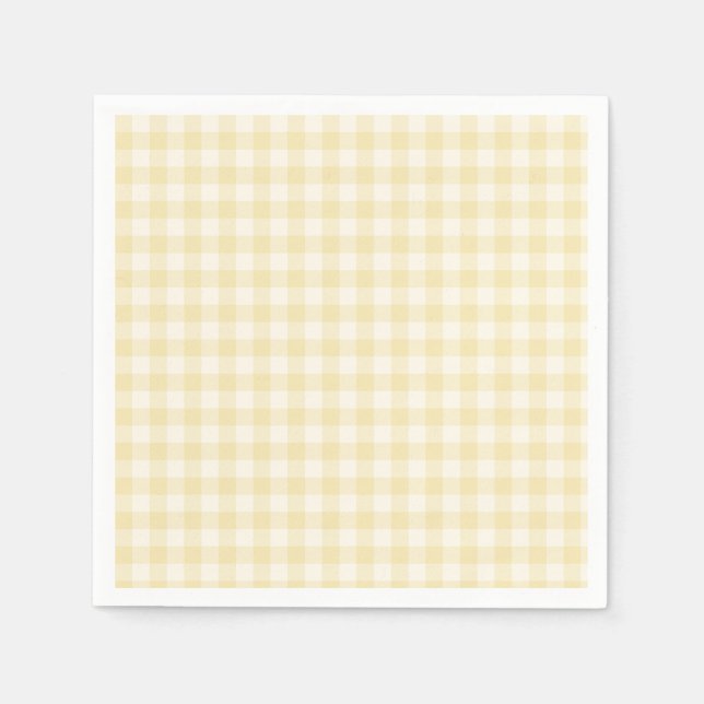 Spring Classic Gingham | Buttercream Napkin (Front)