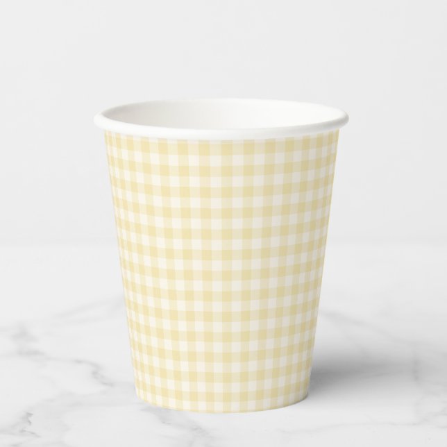 Spring Classic Gingham | Buttercream Paper Cups (Front)