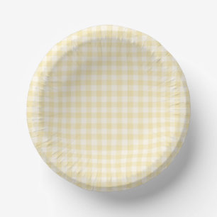 Spring Classic Gingham   Buttercream  Paper Plate