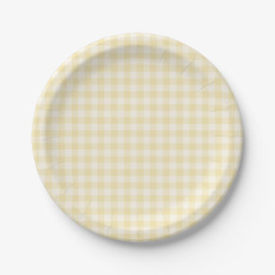 Spring Classic Gingham Buttercream Paper Plate