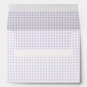 Spring Classic Gingham   Dusty Lavender Envelope