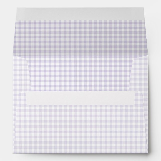 Spring Classic Gingham | Dusty Lavender Envelope (Back (Bottom))