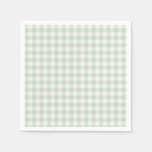 Spring Classic Gingham   Muted Sage Napkin