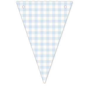 Spring Classic Gingham Powder Blue Bunting