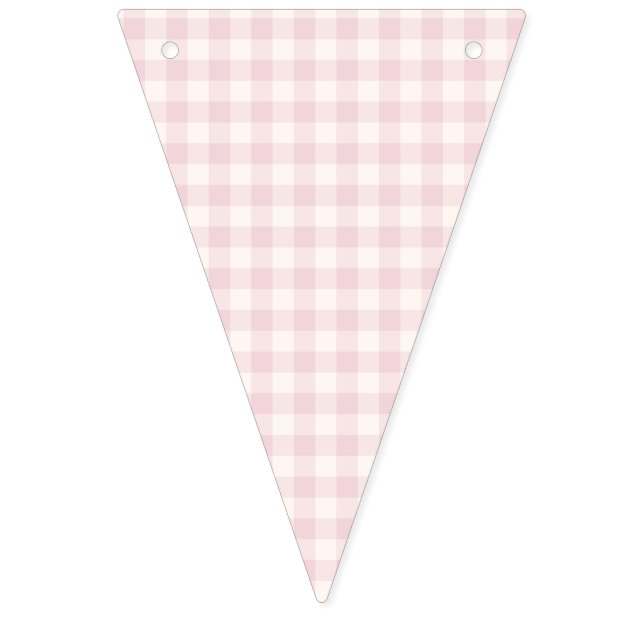 Spring Classic Gingham | Soft Blush Bunting (First Flag)
