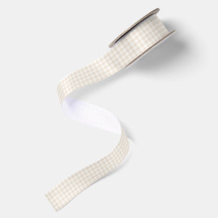 Spring Classic Gingham Soft Linen Satin Ribbon