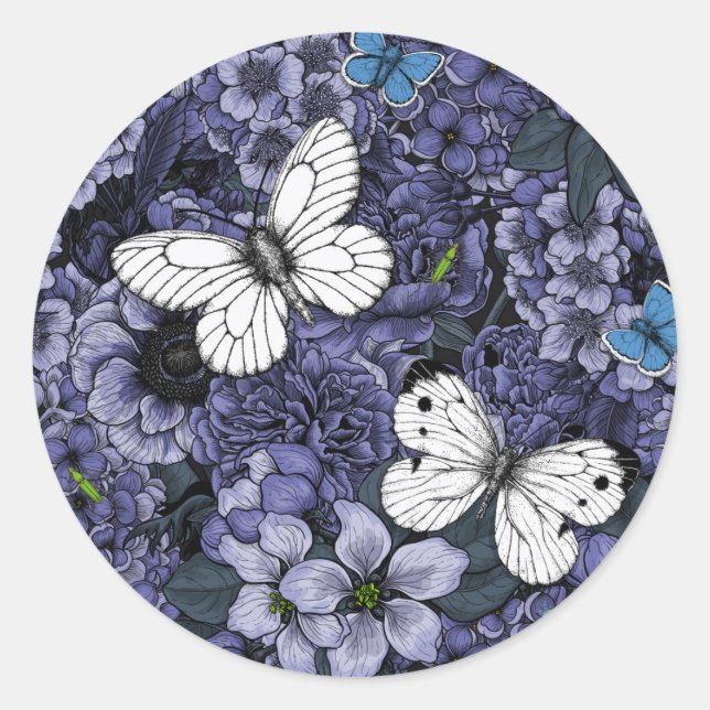 spring classic round sticker (Front)