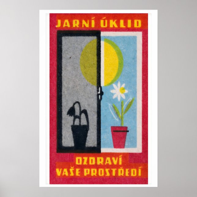 Spring Clean Your House - Matchbox Print - Czech (Front)