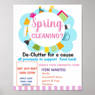 SPRING CLEANING? DONATION YARD SALE POSTER