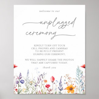 Spring Colorful Wildflower Unplugged Ceremony  Poster