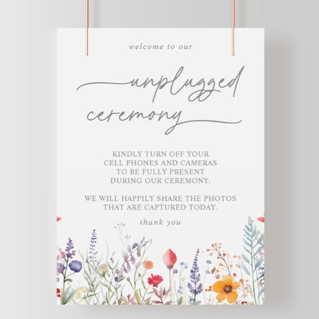Spring Colorful Wildflower Unplugged Ceremony  Poster (Creator Uploaded)