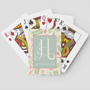 Spring Colour and Pattern H Monogram Play Playing Cards