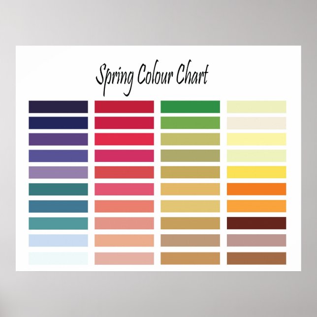 Spring Colour Chart Poster (Front)
