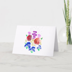 Spring Colour Flowers for Mother's Day Holiday Card
