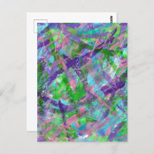 Spring: Colourful Abstract Postcard