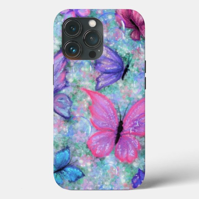 Spring Colourful Butterflies Flying Case-Mate iPhone Case (Back)