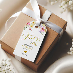 Spring Colourful Floral Bridal Shower Thank You Ta Gift Tags