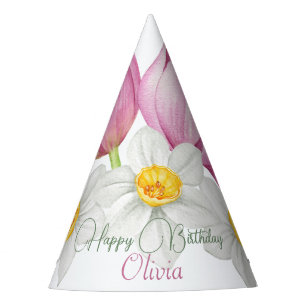 Spring Colourful Flower Kids Birthday Party Hat