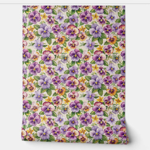 Spring colourful violets flowers purple floral wallpaper