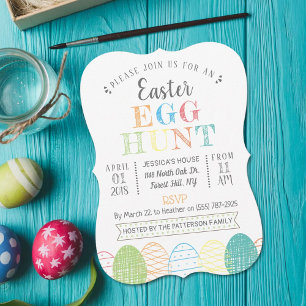 Spring Colours Easter Egg Hunt Invitation