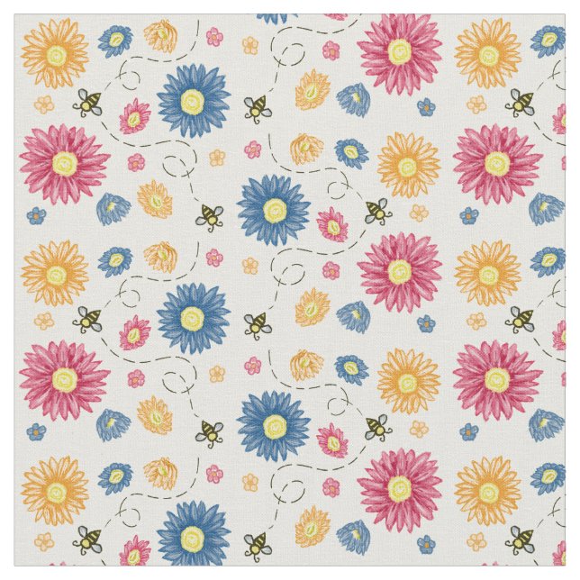 Spring Colours Fabric (Close Up)
