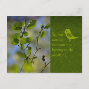 Spring comes anyway CC0836 Relaxing words Postcard