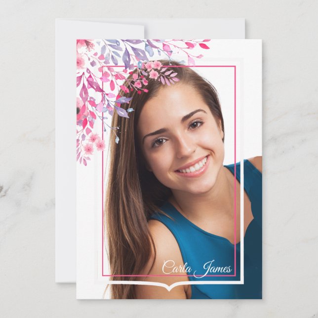 Spring Confirmation Photo Invitation (Front)