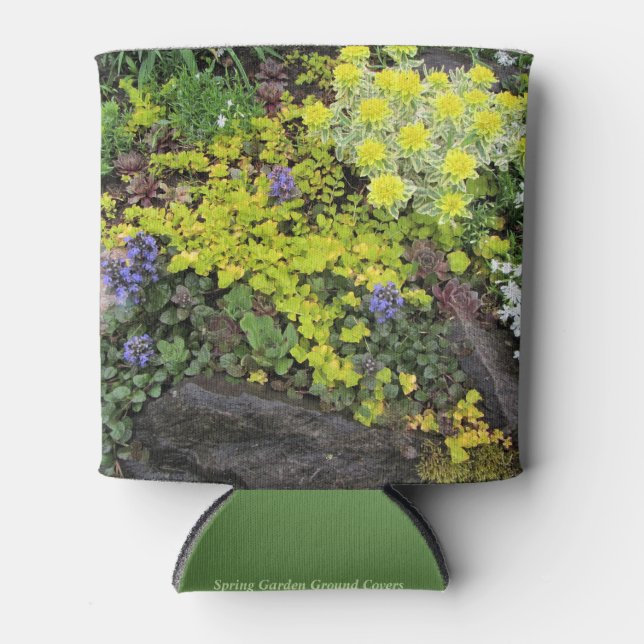 Spring Cottage Garden Ground Covers Can Cooler (Front)