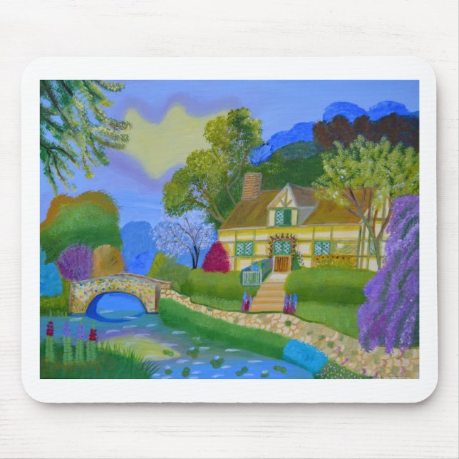 Spring Cottage Mouse Pad (Front)