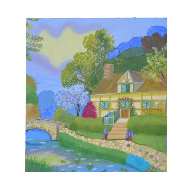 Spring Cottage Notepad (Front)