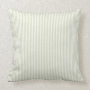 Spring Cottage Stripe Light Soft Green Cushion