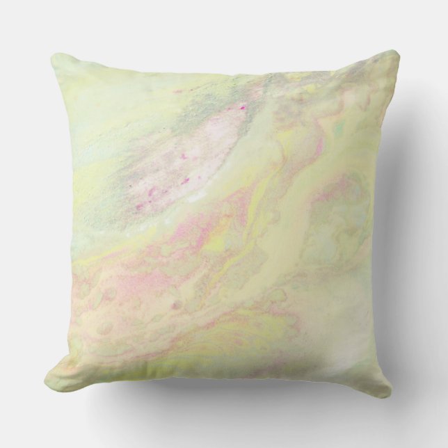 *~* Spring Cotton Abstract Marble Iridescent Cushion (Front)