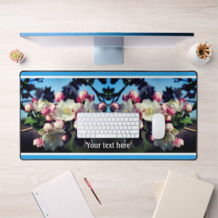 Spring Crabapple Flower Blossoms Personalised Desk Mat