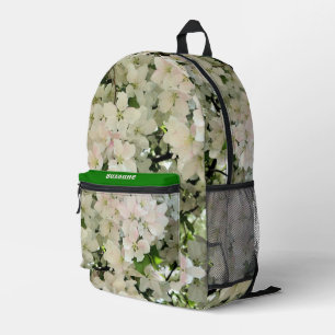 Spring Crabapple Flower Blossoms Personalised Printed Backpack