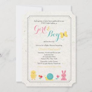 Spring Critters Invitation