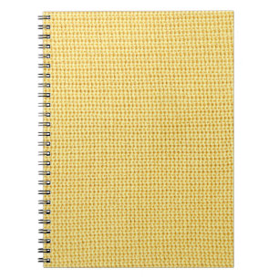 Spring crochet background in yellow. notebook