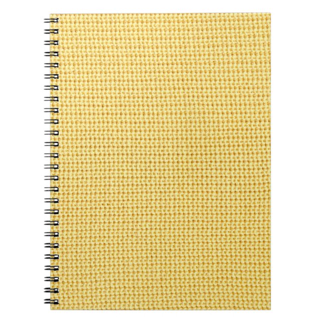 Spring crochet background in yellow. notebook (Front)