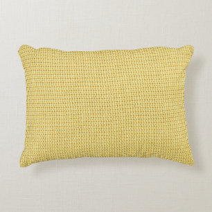 Spring Crochet: Yellow Textile Art. Decorative Cushion