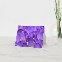 Spring Crocus Flower Photography Thank You Card