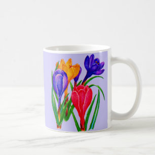 spring crocus flowers coffee mug