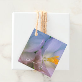 Spring Crocus Flowers Favour Tags