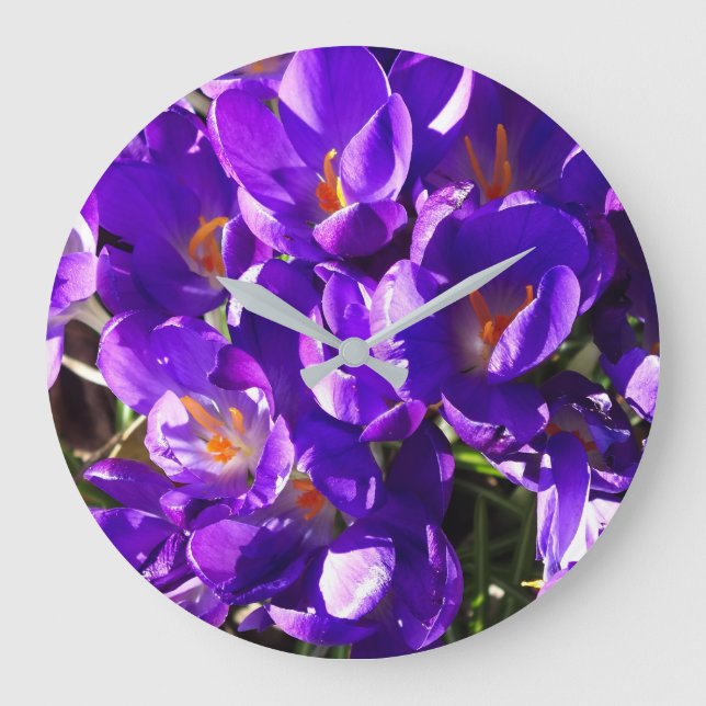 SPRING CROCUS LARGE CLOCK (Front)