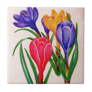spring crocus tile