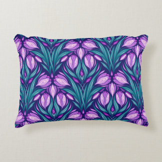 Spring crocuses decorative cushion