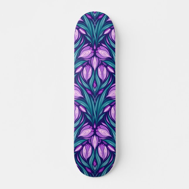 Spring crocuses skateboard (Front)